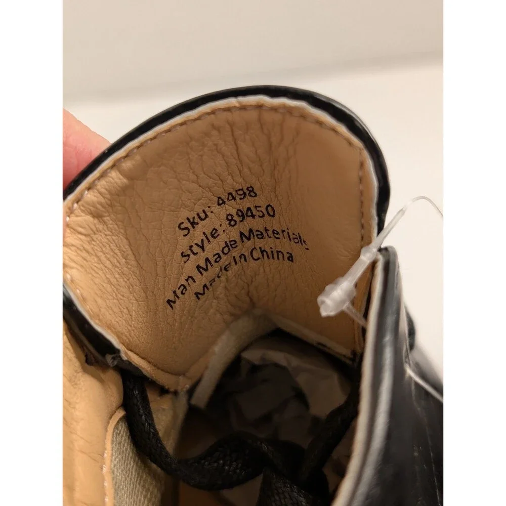 NWT Josmo Baby Shoes Walker Leather Logan NEW Classic Black Size 5.5 Lace Up